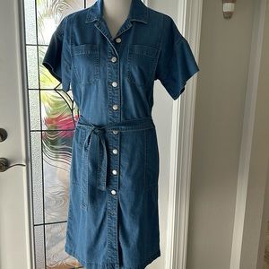 Soft denim dress short sleeve